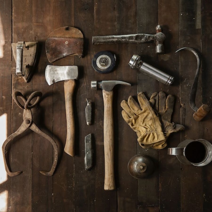 tools in a shed