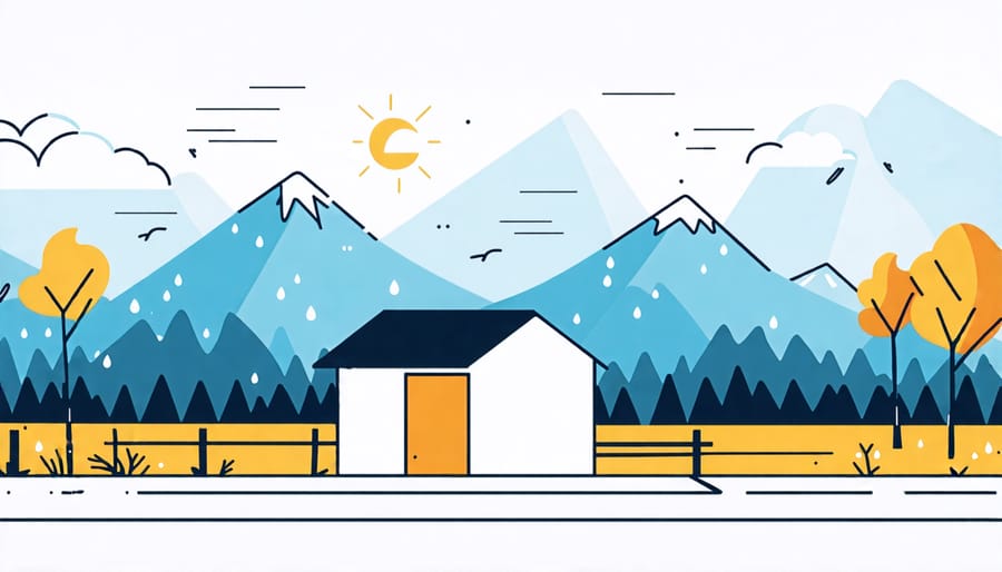 Diagram illustrating how weather can affect shed durability depending on the foundation