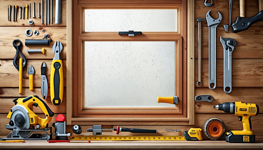 Essential tools and materials for installing a window in a shed