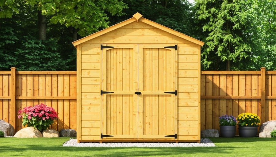 Simple 8x8 wood shed with minimal features