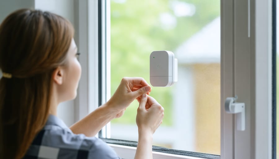 Easy wireless installation of zigbee window sensor