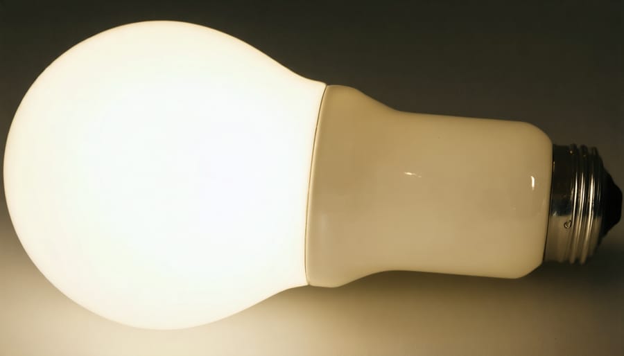 Close-up of an energy-efficient LED light bulb