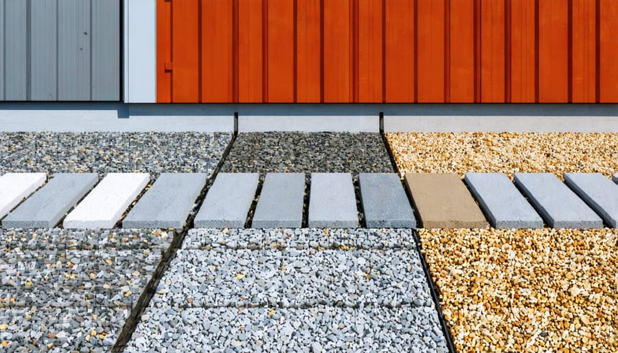 Concrete, gravel, and paver shed base material options