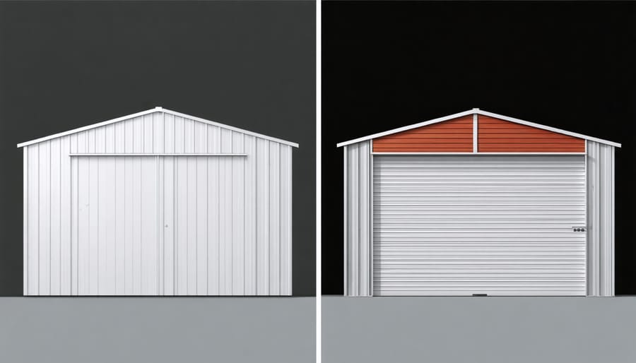 Side-by-side comparison of organized items in climate-controlled and non-climate-controlled storage environments