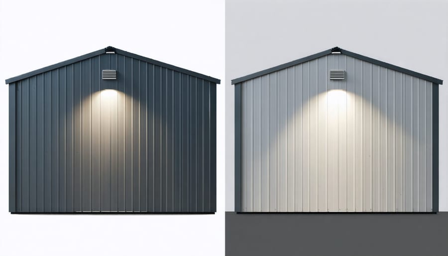 Comparison of traditional shed lighting and modern smart LED lighting systems