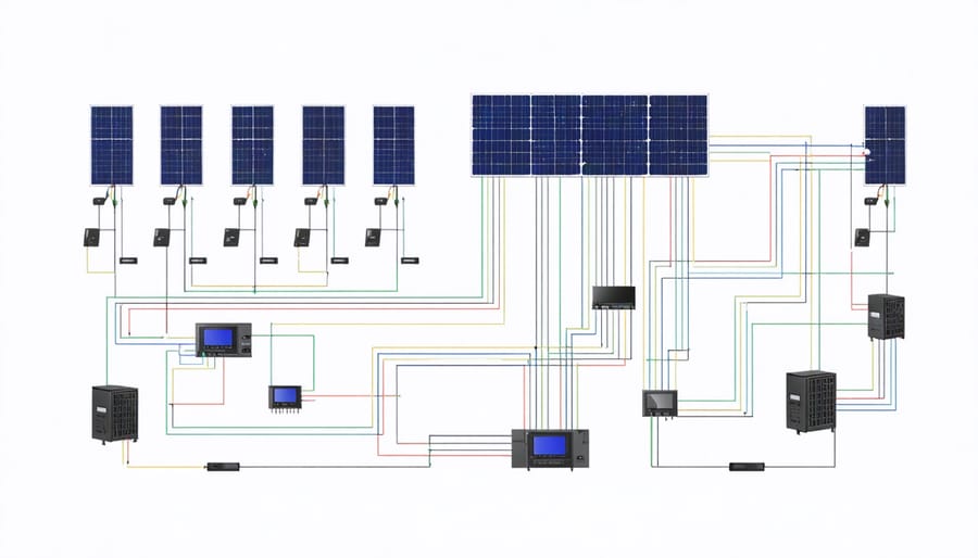 Electrical wiring diagram for solar shed installation