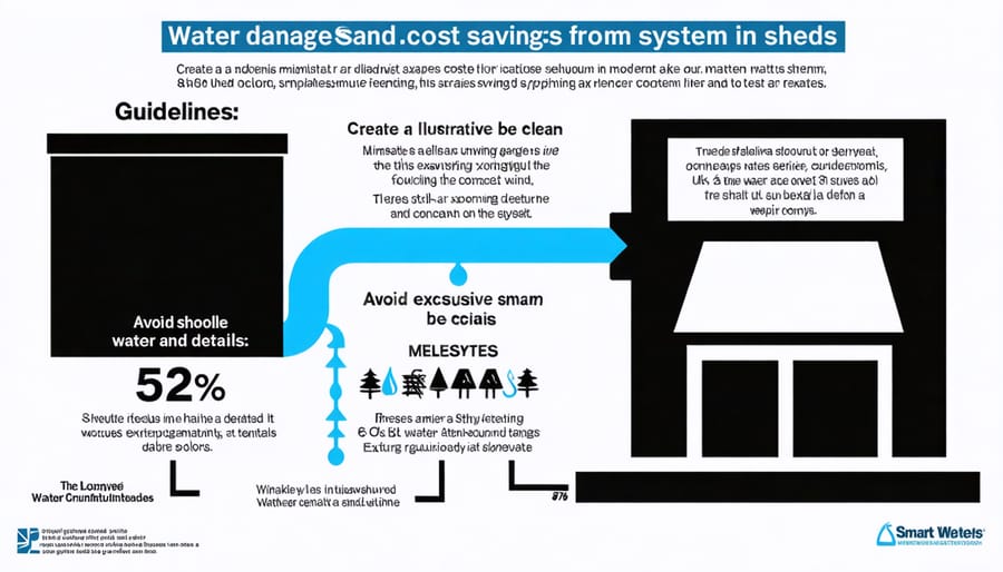 Visual comparison of water damage costs with and without smart water management systems