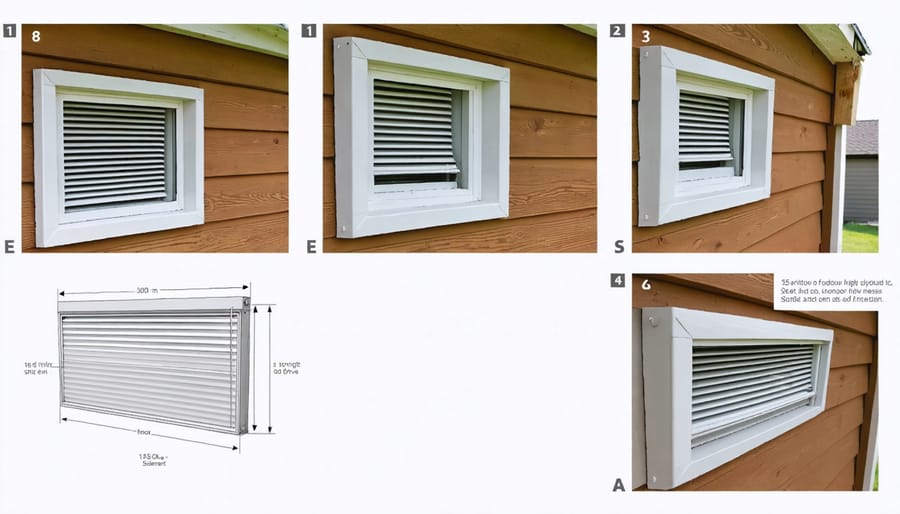 DIY installation process of adding a window vent to an existing shed