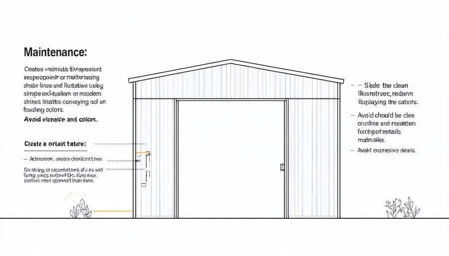 Illustrated guide highlighting key inspection areas and maintenance points for fire-resistant shed components