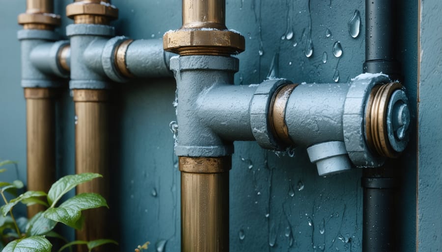 Demonstration of proper pipe insulation and faucet covering techniques for winter protection