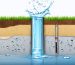 Cross-section illustration of a basement showing an effective waterproofing system with plastic sheeting layers, highlighting moisture prevention and protection from groundwater intrusion.