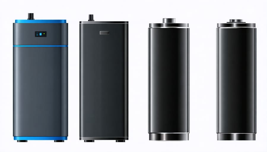 Visual comparison of lead-acid, lithium-ion, and alternative battery storage solutions
