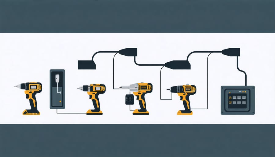 Infographic displaying common electrical requirements for a DIY shed workspace
