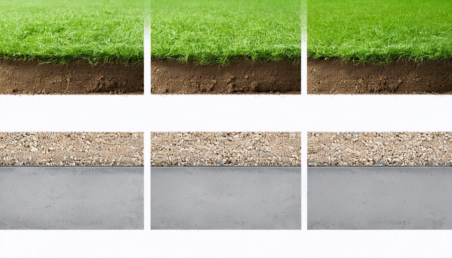 Tank foundation preparation stages for rainwater collection system