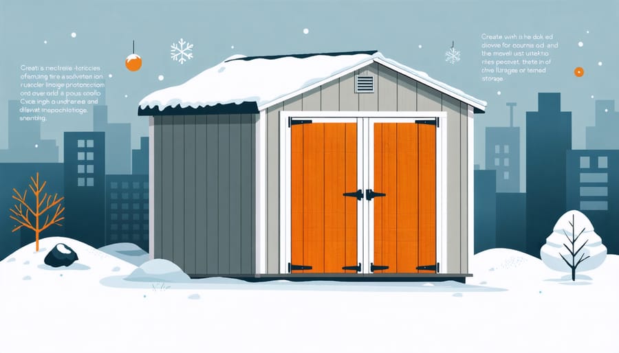 Illustrated guide to winter shed protection and maintenance steps