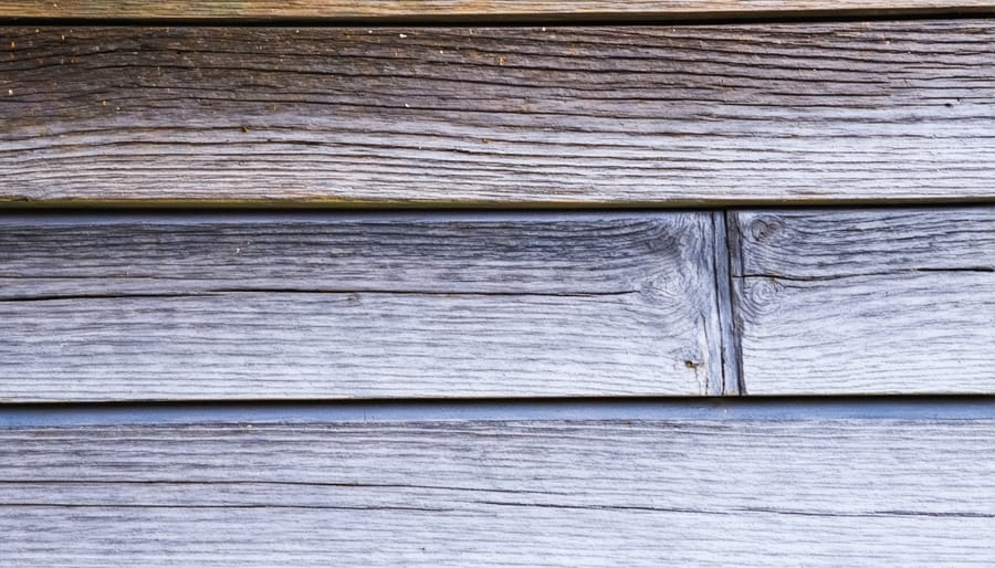Split image showing wood preservation techniques including staining, sealing, and weather-proofing