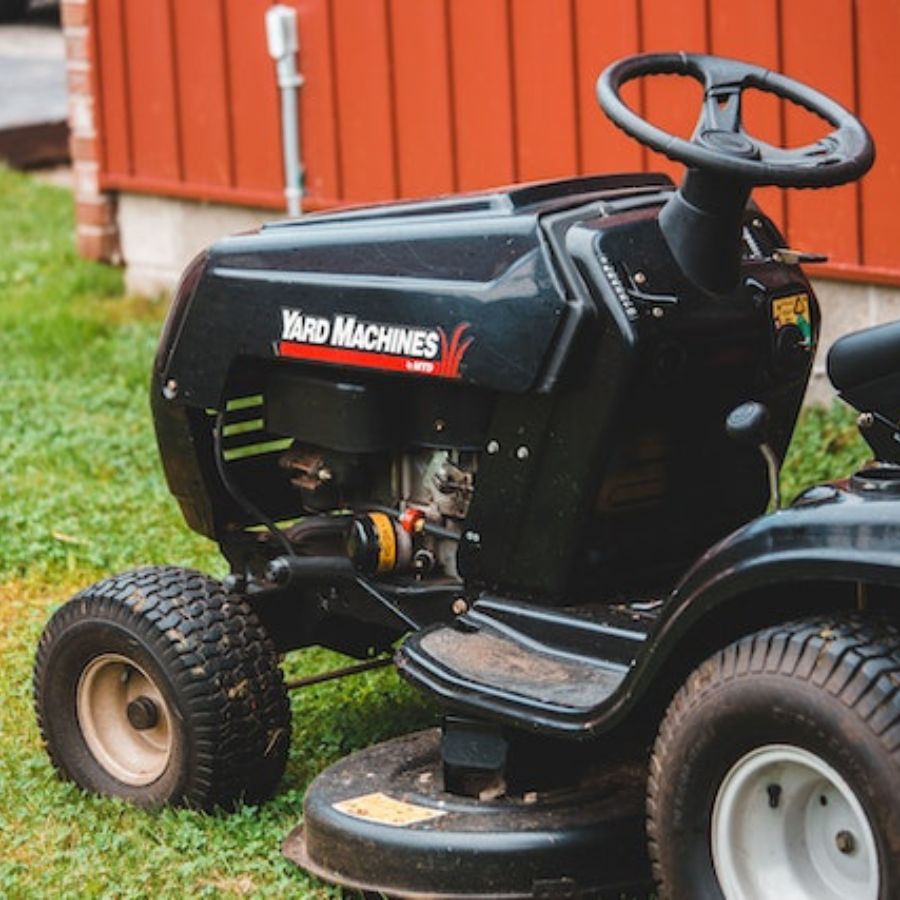 a riding lawn mower