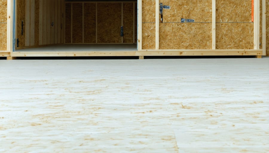 Installation process of foam board insulation on shed floor