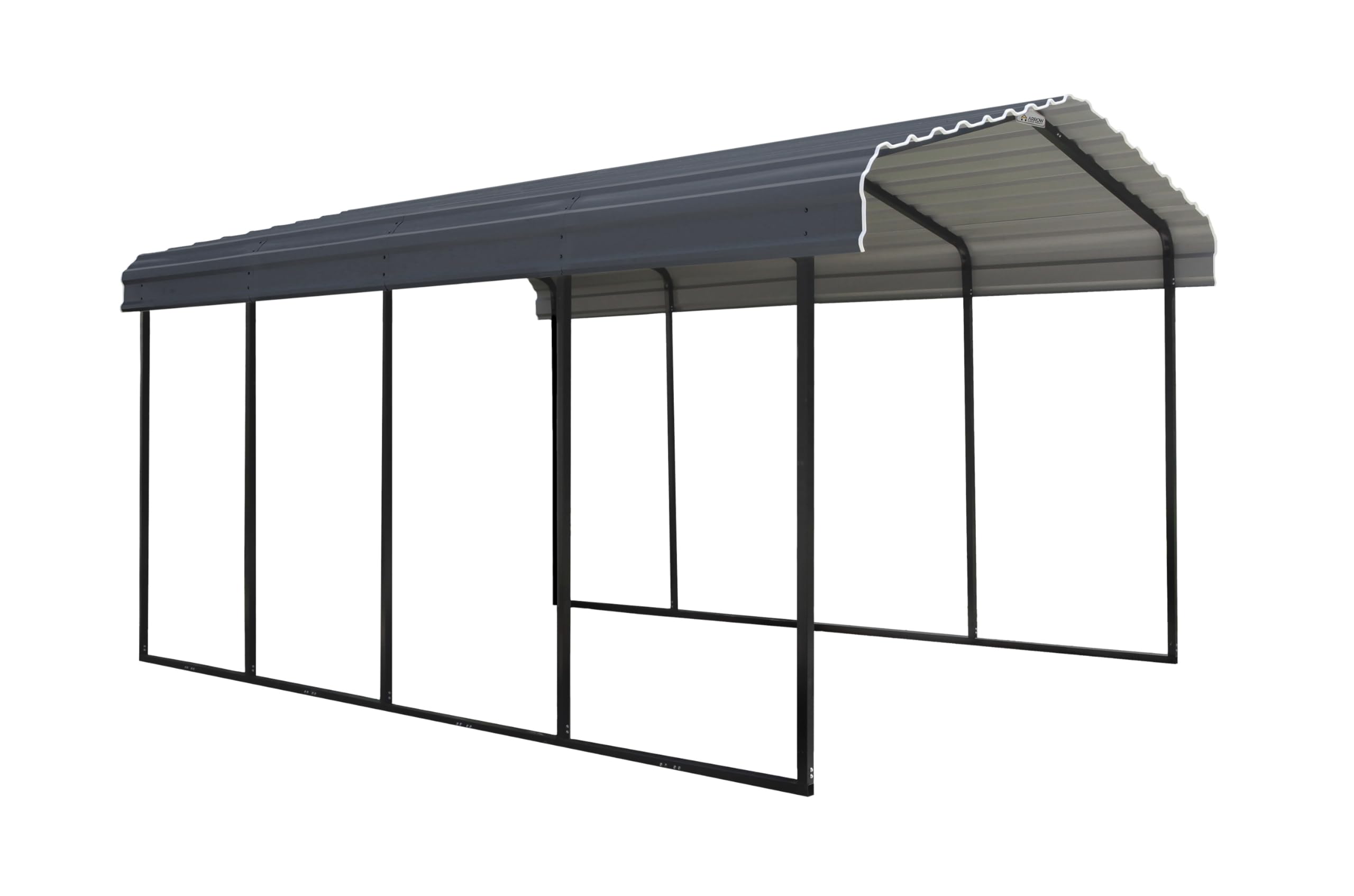 Arrow Charcoal Carport - 3 Sizes Available