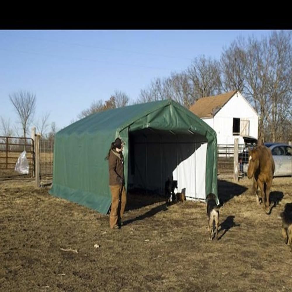 Rhino Horse/Livestock Run In Shelter House 12'Wx20'Lx8'H