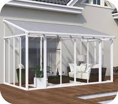 Palram 10x14 San Remo Patio Enclosure Kit w/ Screen Doors - White