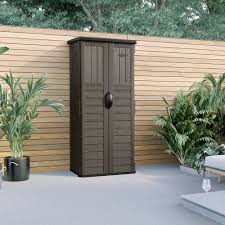 Upright Wood and Plastic Hybrid Storage Shed Kit