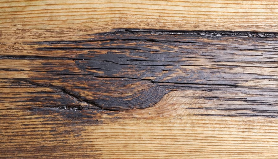 Application process of wood hardener and epoxy treatment on damaged wood
