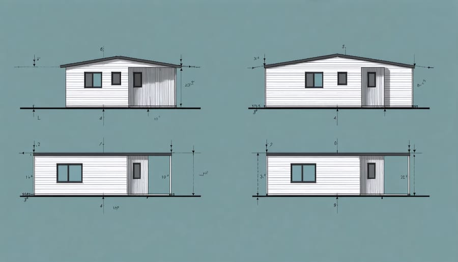 Strategic placement diagram for portable buildings to maximize backyard privacy