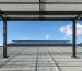 A conceptual illustration of a securely constructed shed roof, featuring reinforced joints, security mesh installation, and motion-activated lighting to protect against weather and intrusions.