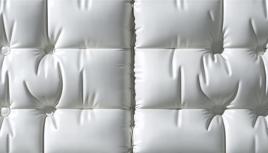 Detailed view of reinforced seams and heavy-duty materials used in modern inflatable furniture