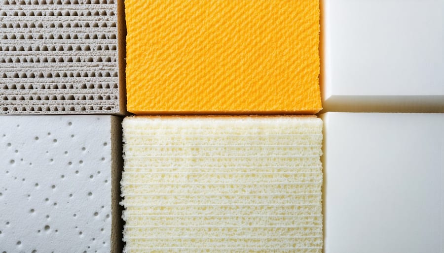 Comparison of reflective foil, fiberglass batts, and spray foam insulation materials