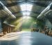 Interior view of a barn featuring advanced ventilation systems with ridge and gable vents, solar panels, and smart control technologies, illustrating a well-ventilated and healthy storage environment.