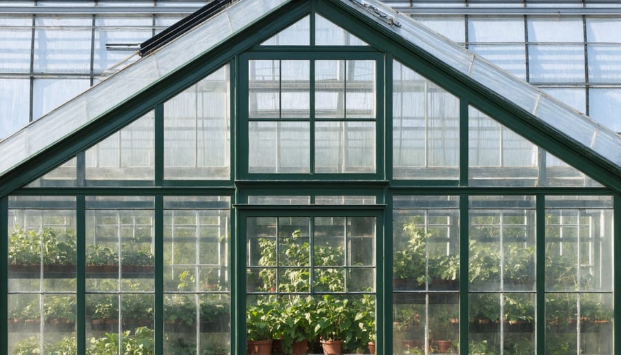 Sustainable and recycled materials used in greenhouse shed construction