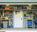 Interior of a professionally finished storage shed showcasing custom shelving, labeled organization zones, wall-mounted storage systems, and polished interiors for an organized and versatile workspace.
