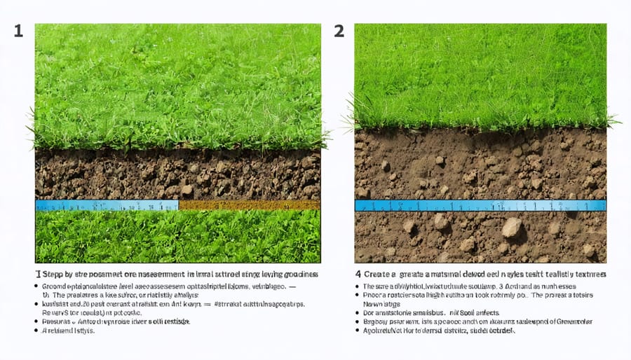 Visual guide demonstrating key steps in site assessment for resin shed foundation