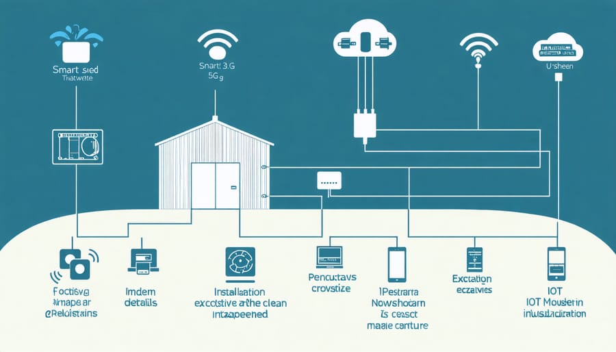 Step-by-step visual guide for installing 5G smart shed equipment