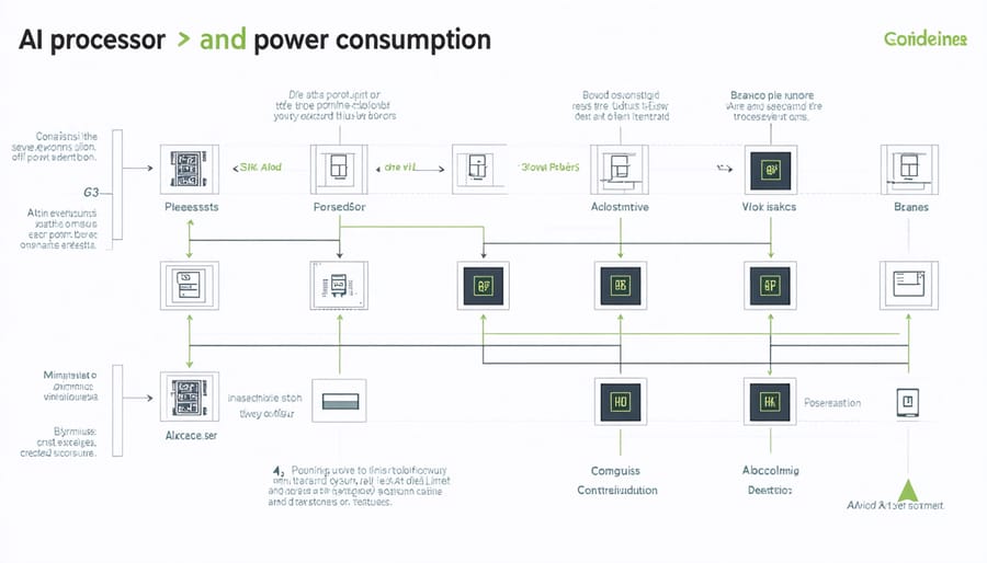 Diagram illustrating how AI systems consume and process electrical power