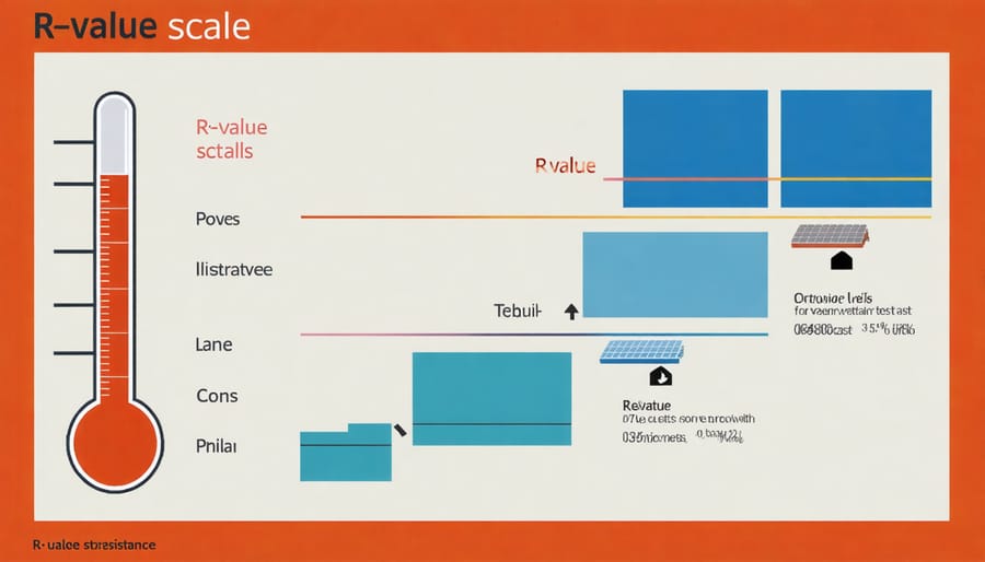 Visual diagram showing how R-values correspond to insulation effectiveness