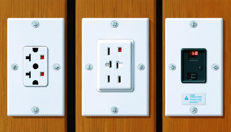 Illustrated diagram showing proper installation steps for a surge protector in an electrical panel