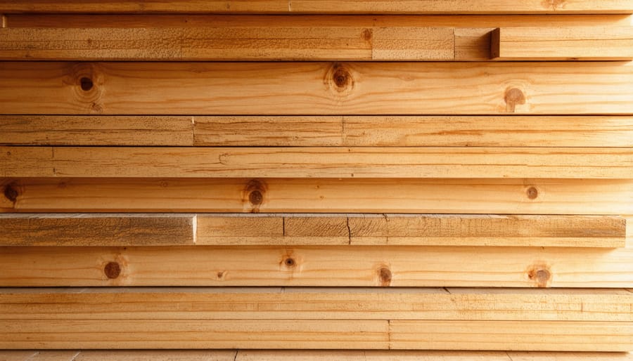 Damaged shed floor frame showing sagging joists and moisture rot from improper materials