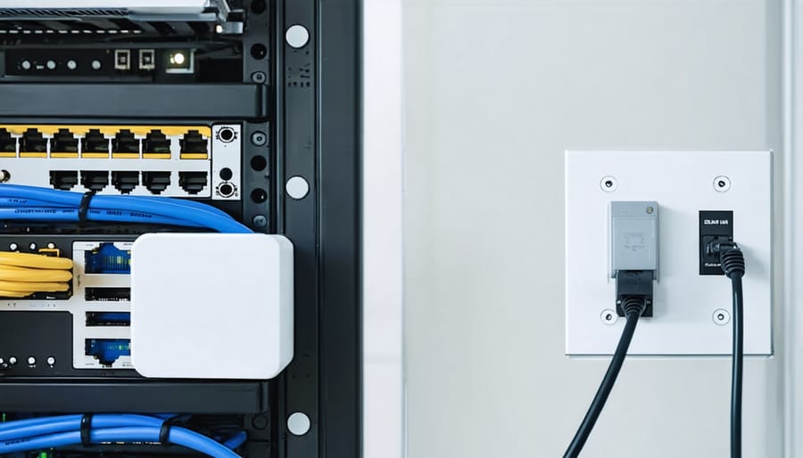 Wi-Fi router and networking equipment set up for isolated smart shed device network