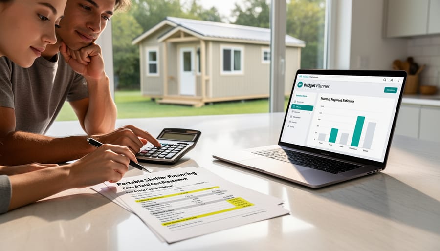 Calculator and cash on desk representing cost calculations for financing options